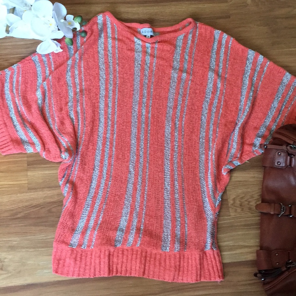 Boutique Brand Adore Orange & Silver Open Knit